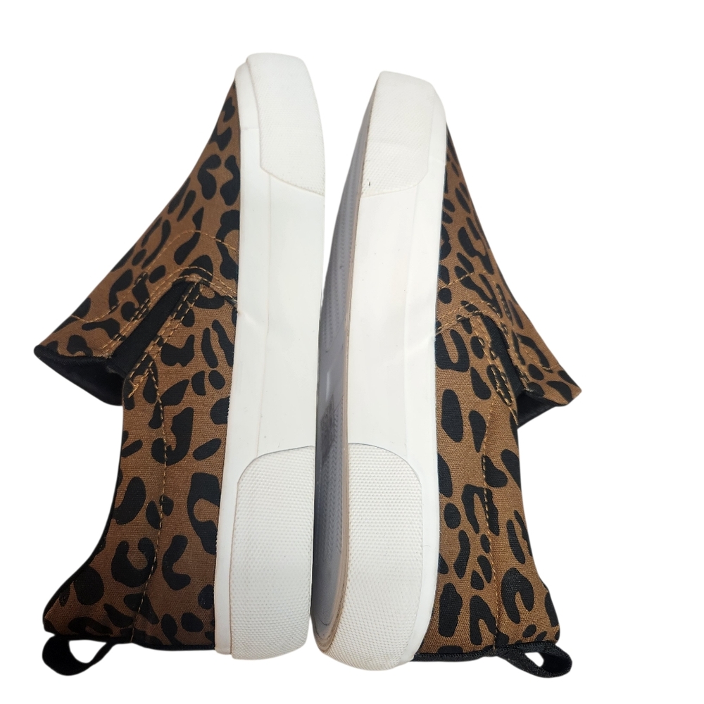 JENN ARDOR Women Classic Slip-On Sneakers Flats Brown Black Leopard Womens 7 - Picture 6 of 8